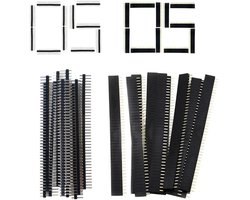 40 Stuks 2.54mm 40 Pin Header Male en Female Pinnen voor PCB Solderen, Verbindingen en Prototype Ontwerpen