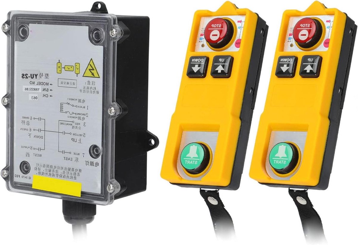 Industriële Afstandsbediening - Takel Kraan Controller - Kraan Bediening - IP68 Waterdicht - 100m Bereik