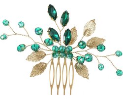 Haaraccessoires - Vintage Hoofdband - Haar Kam voor de Bruid - Speciale Accessoires voor Vrouwen bij Huwelijksfeesten - Dansen en Parties (Groen)