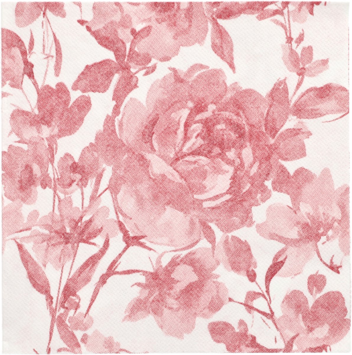 8x 20 Servetten ROYAL Collection 1/4 vouw 40 cm x 40 cm bordeaux Rose