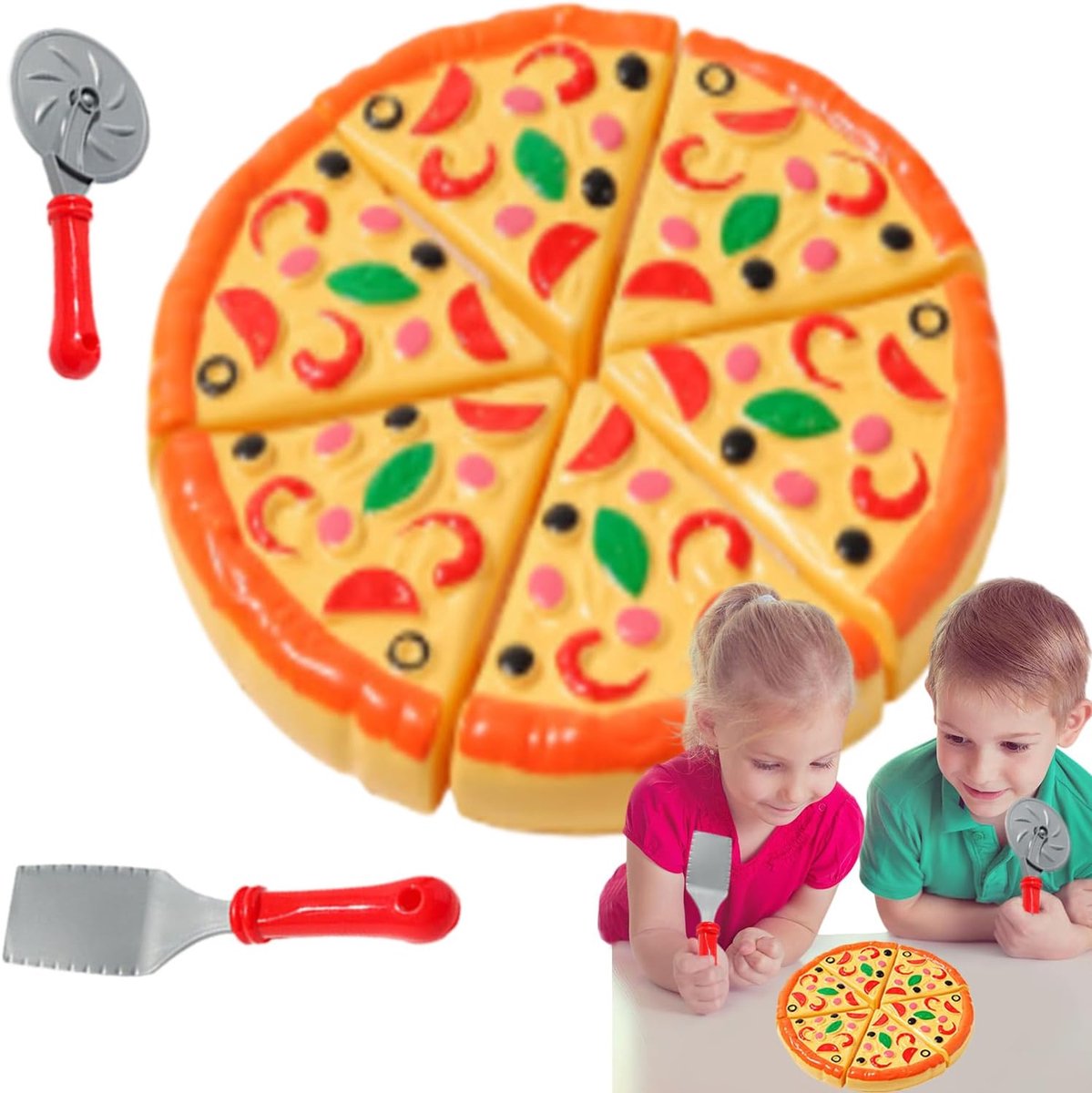 Pizza Speelset - Nep Food Keuken - Interactief Pretend Play - Veilige ABS Materialen