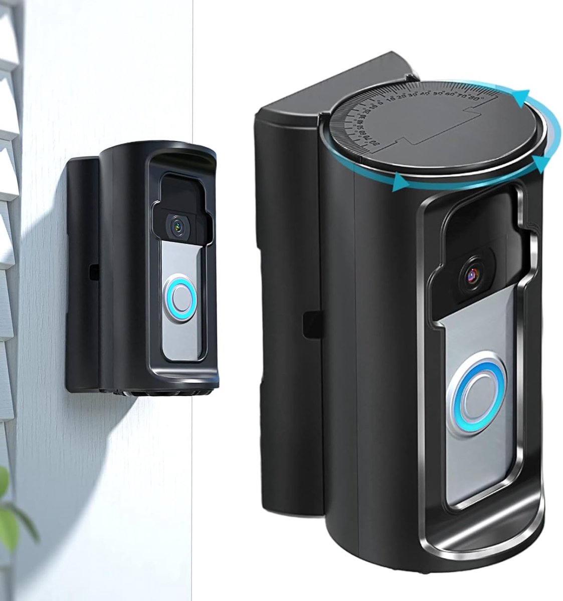 Deurbel Camera Houder - Beveiligingsbeugel - Muurbevestiging Buiten - Verstelbaar Ontwerp - 16.5x9.2x7.8 cm