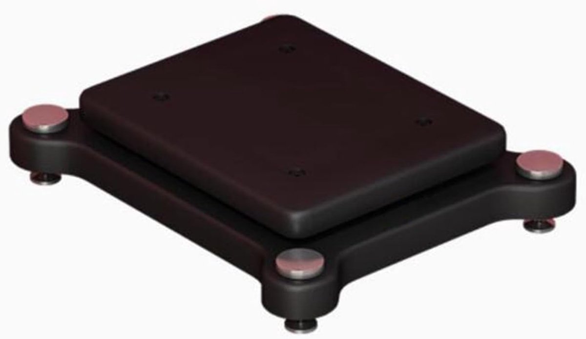 Luidspreker Isolatieplatform - Subwoofer Basis - Optimale Audio - Dubbellaags Ontwerp - 22 x 28cm - Zwart Mat