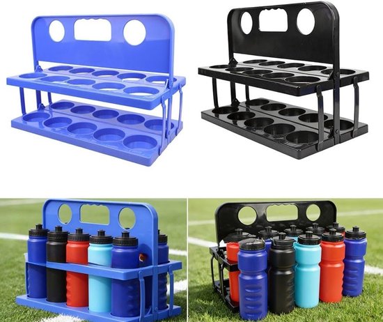 Opvouwbare Bidonhouder - Drankrek Sport - Team Sport Organisatie - 10 Flessen Capaciteit - 44x24x31 cm - Blauw — afbeelding 4