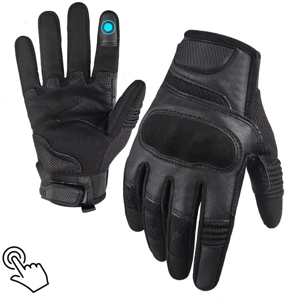 Handschoenen - Motorhandschoenen - motor accessoires - touchscreen -handschoenen voor motorfiets- motorhandschoenen waterdicht - handschoenen heren - voor Bescherming - wandelen - outdoorsporten - voor mannen en vrouwen- Zwart - Maat XL - winddicht