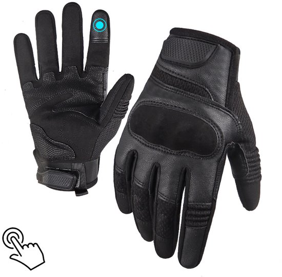 Handschoenen - Motorhandschoenen - motor accessoires - touchscreen -handschoenen voor motorfiets- motorhandschoenen waterdicht - handschoenen heren - voor Bescherming - wandelen - outdoorsporten - voor mannen en vrouwen- Zwart - Maat XL - winddicht