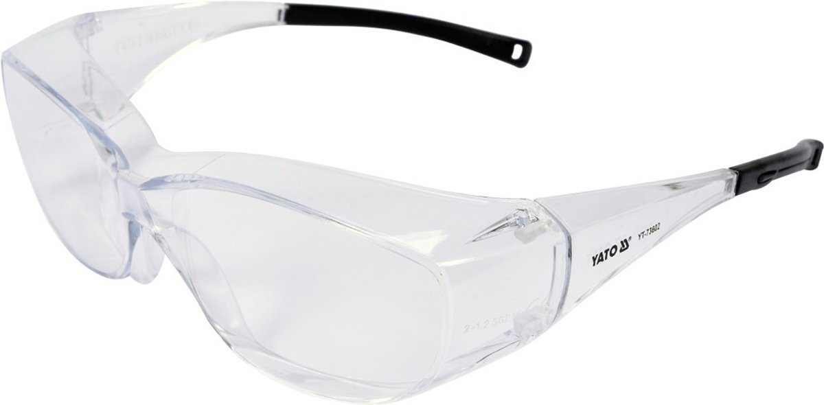 Lichtgewicht Overzet Veiligheidsbril - Transparant Polycarbonaat - Geschikt voor Brildragers (Fit-Over) - EN166