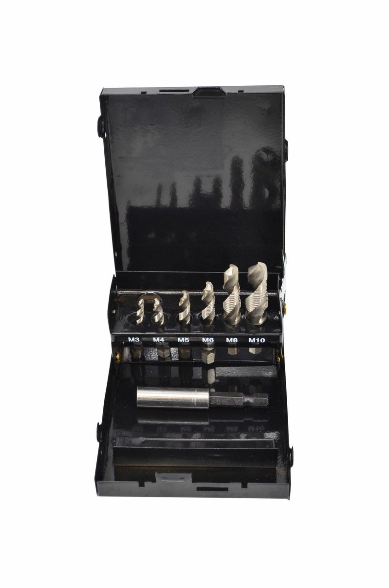 AWTOOLS AW20550 - Boormachine Accessoire - HSS M2 - 7-delige Set - 1/4" Hexaqua-aansluiting - Voor Staal en Aluminium