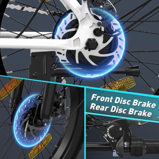 Colorway Elektrische Fiets BK29G - 20*4.0 Inch Fatbike - Mountain Snow EBike met Afneembare 36V 12Ah Lithium Batterij - City Commuter E-Bike - IP54 Waterdicht van Colorway — afbeelding 3