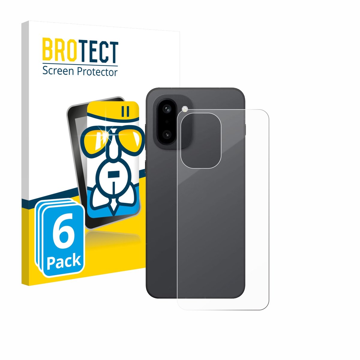 Screenprotector 6 Stuks voor OnePlus 15R (Achterkant) Beschermglas transparant
