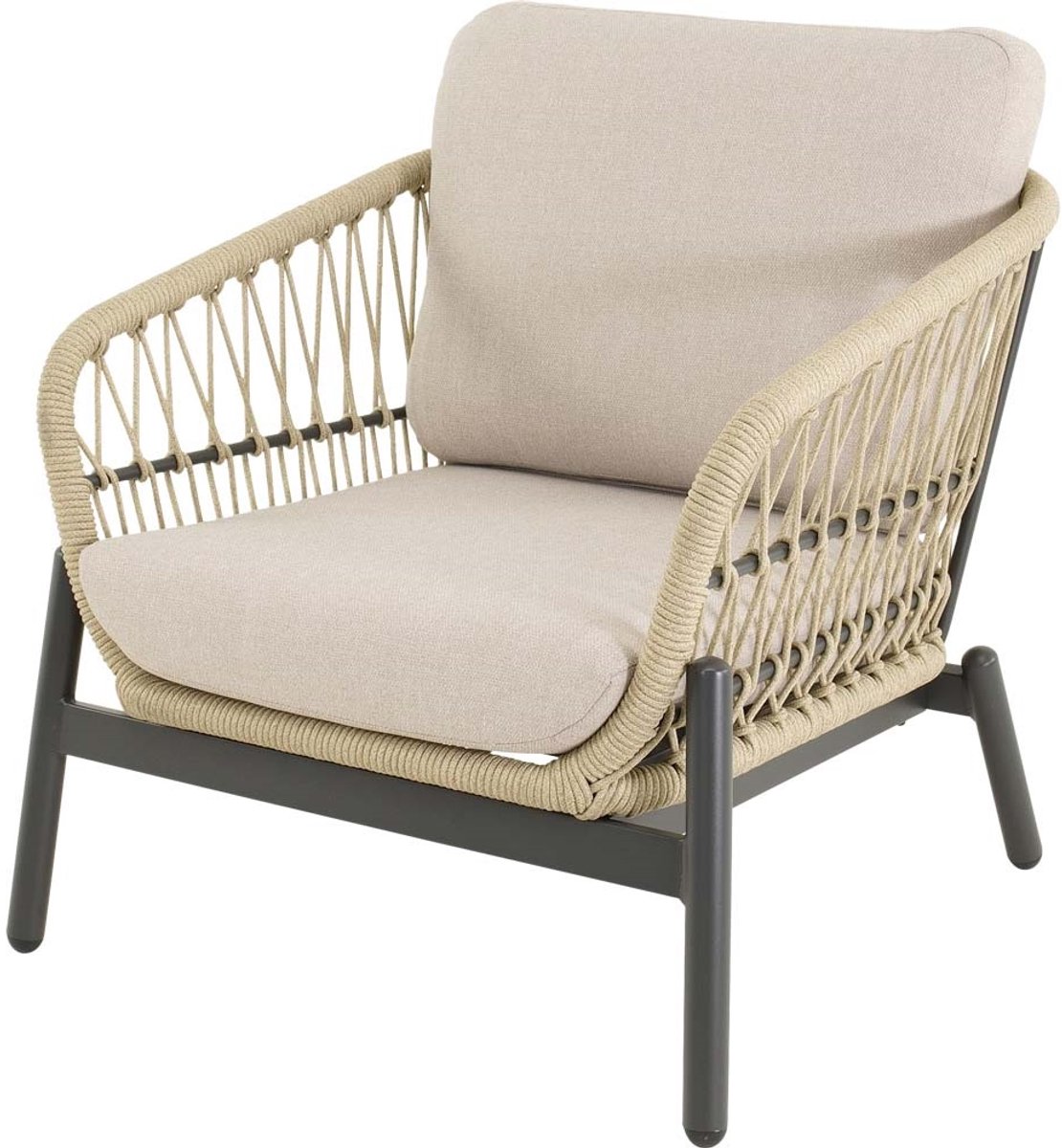 Lesli Living Canapé lounge Zavi - Beige - 163,5x83x72,5cm