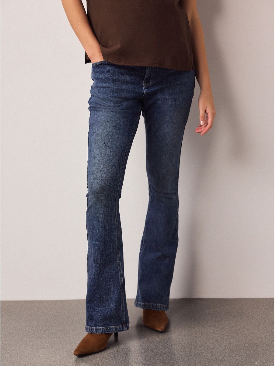 Next - Dames - Zwangerschaps denim flare jeans - Blauw
