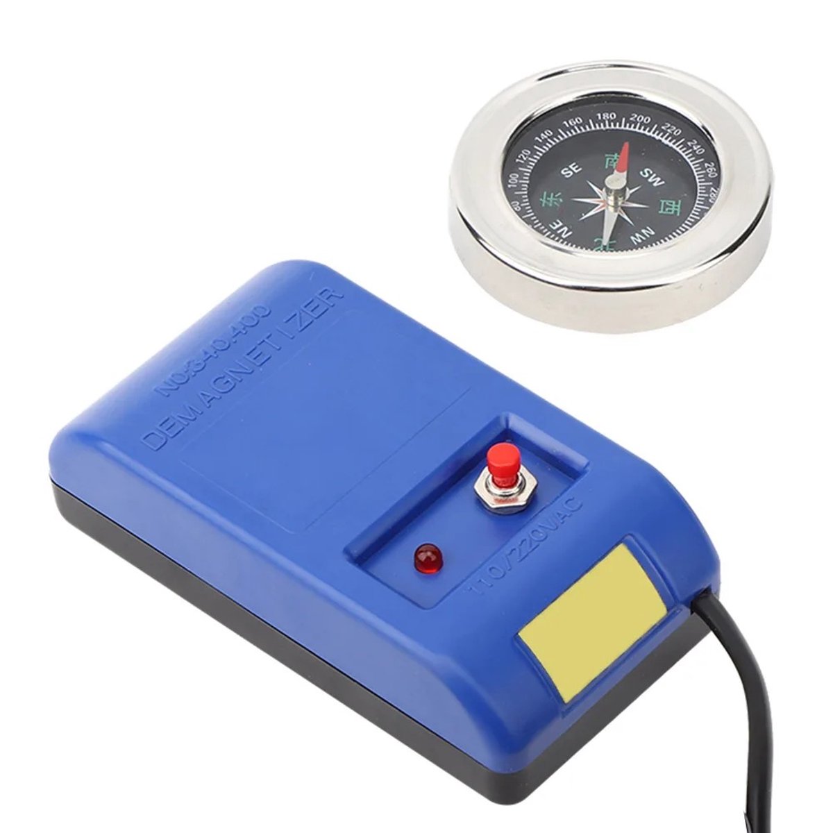 Elektrische Demagnetiseerder - Demagnetiseer Apparaat met Kompas Set - Degausser Tool 110V-220V voor Horloge Reparatie Precisie Tools - Horlogetechniek - Reparatieaccessoires