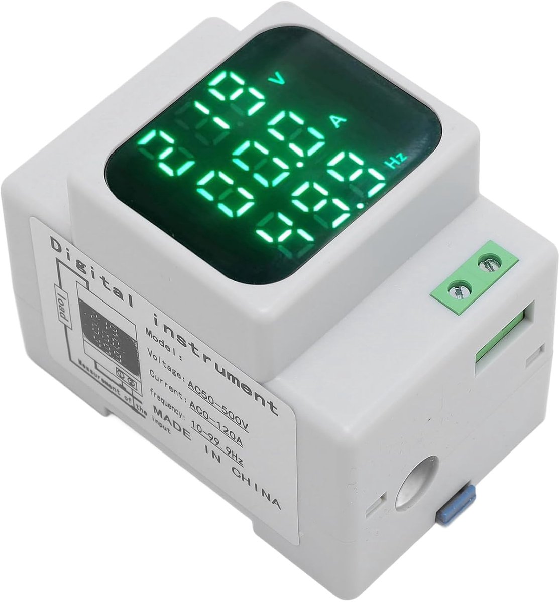 Digitale Energiemeter - Stroommeter Tester - Spanning Meten - HD Groen LED Display - AC 50-500V 0-120A