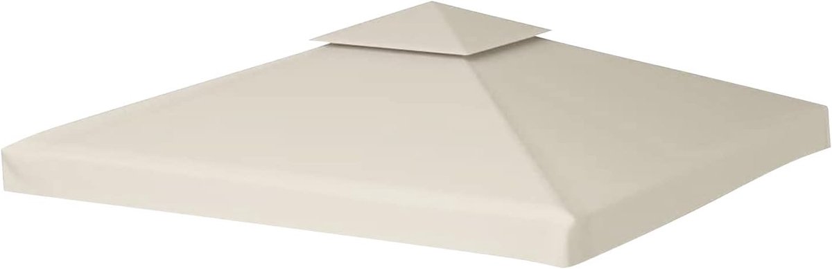Paviljoen Dakbedekking - Vervangende Luifel - Feestelijke Bijeenkomsten - Dubbel Dak Ontwerp - 3 x 3 Meter - Beige