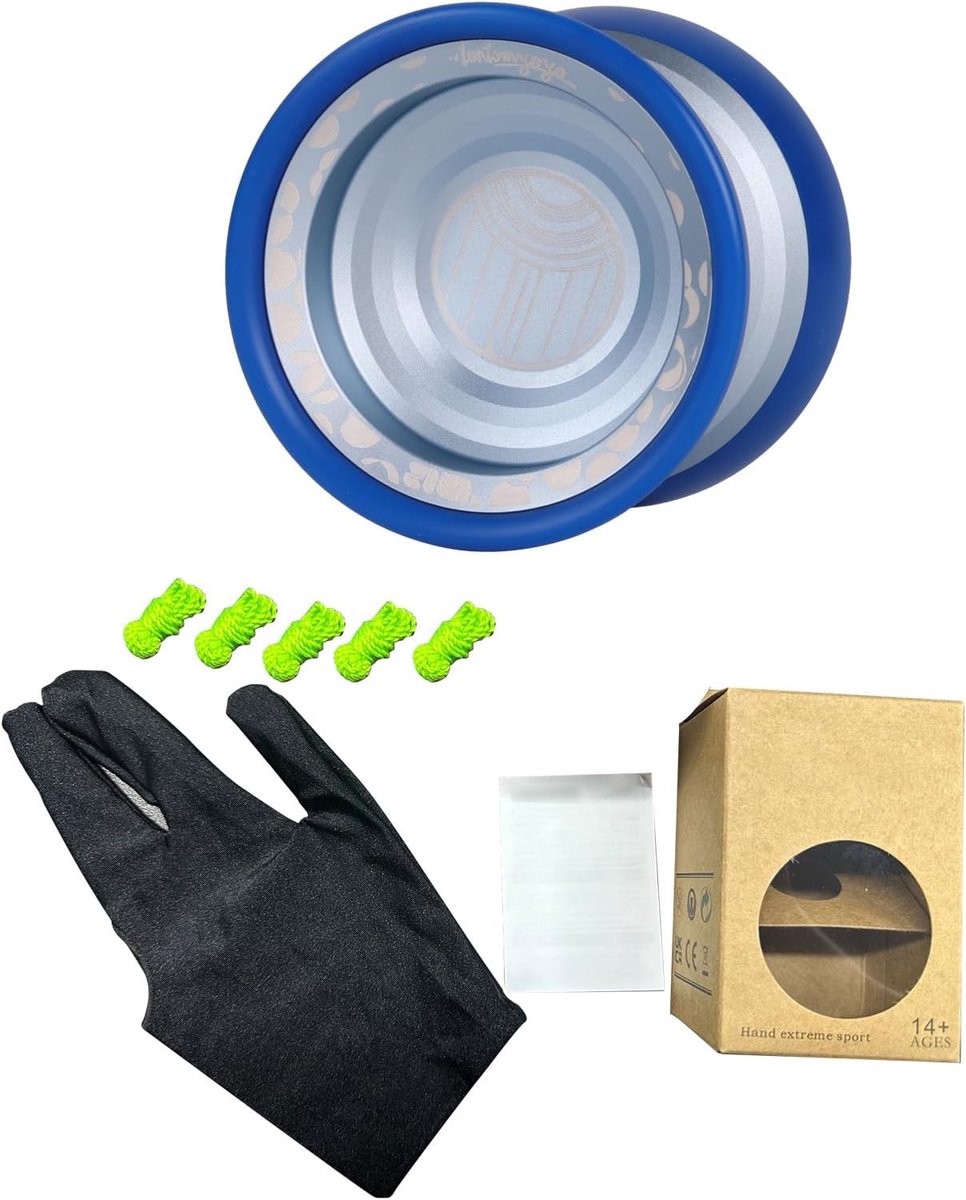 Jojo Bal - Truc Jojo - Bal Trucs Leren - Dubbele Modus Ontwerp - 57mm Diameter - Blauw