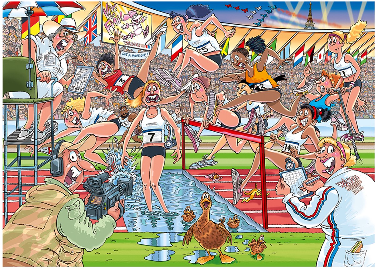 Wasgij Original 44 – Summer Games! -Puzzel - 1000 puzzelstukjes — afbeelding 5
