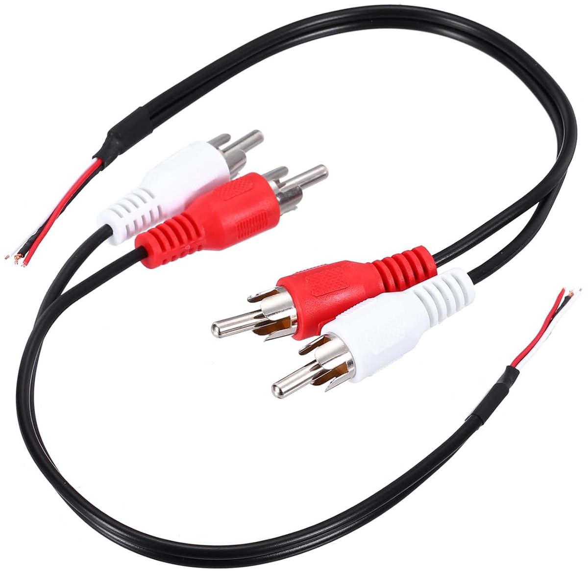 Audio Kabel - RCA Adapter - Versterker Aansluiten - Open Draad Einde - 20 cm - Zwart Rood Wit