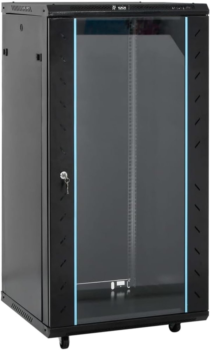 Netwerkkast - Serverkast - Apparatuur Organiseren - Afneembare Zijpanelen - 60x60x120 cm - Zwart