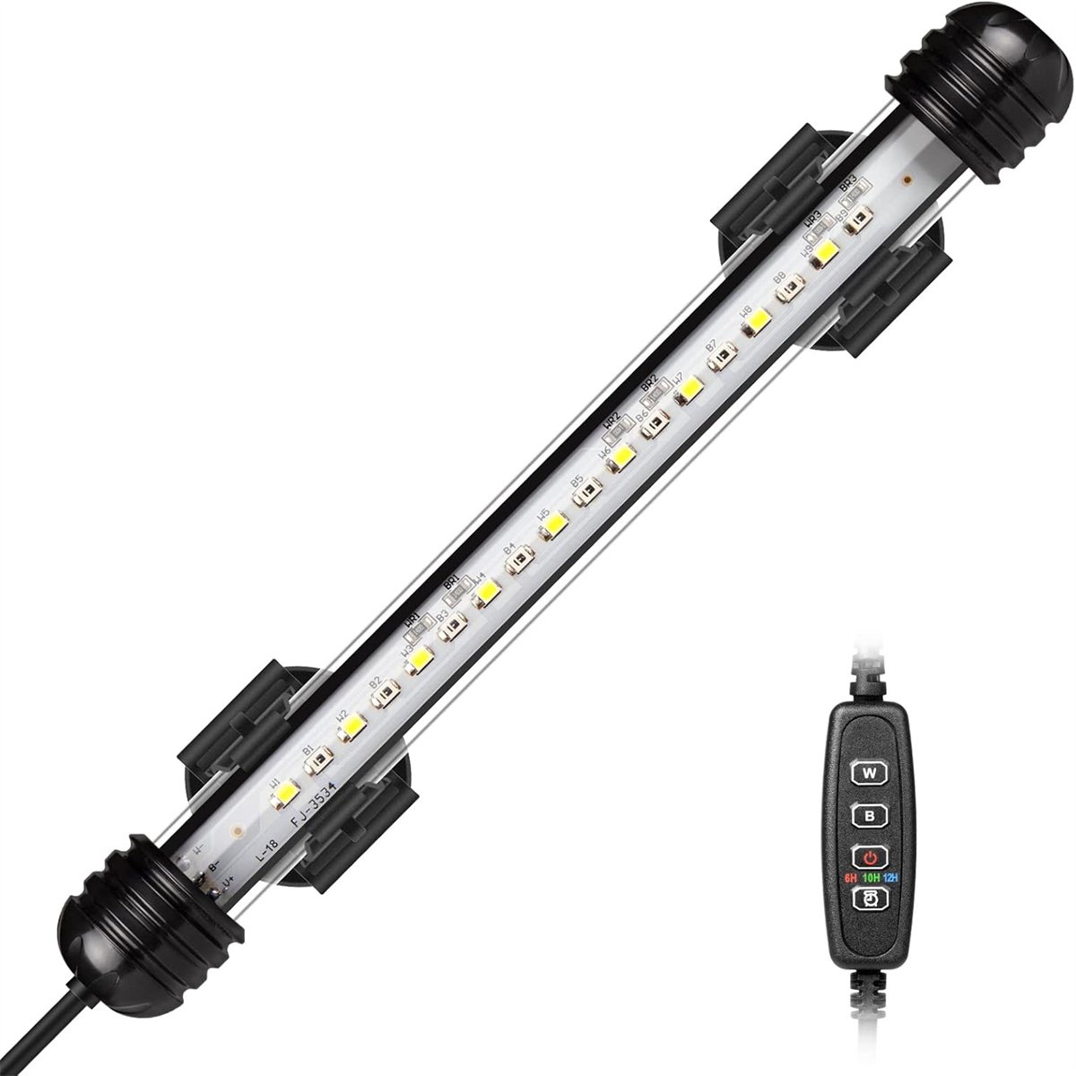 carmdering - Aquarium led verlichting -Aquarium verlichting of terrarium led verlichting. Lichtkleur blauw en wit apart in te stellen en te dimmen. Lengte led verlichting 20cm . Met timer voor automatische uitschakeling