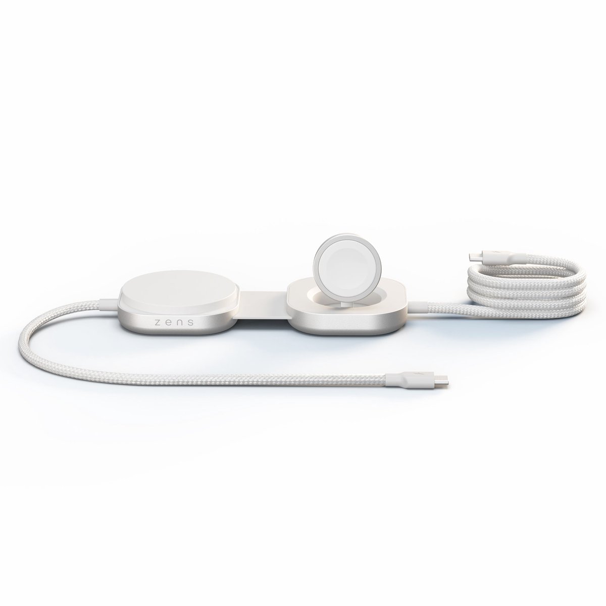 Zens Pro 3 USB-C Cable with Wireless Charger White