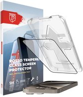 Rosso Screen Protector Geschikt voor Apple iPhone 15 Pro Max | Gehard Glas | Beschermglas | Glasplaatje | Case Friendly | Met Installatietray | Eenvoudige montage