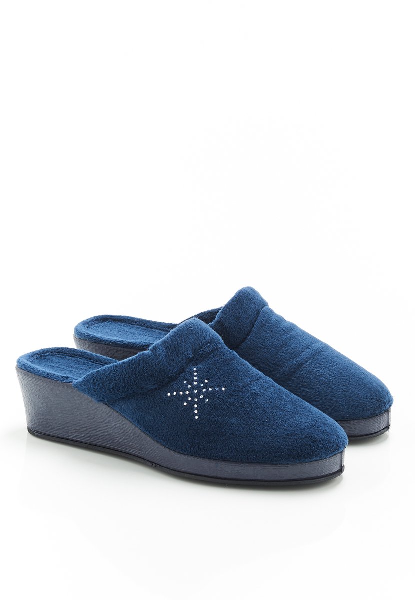 Damart - Muiltjes met mooie stras - Dames - Blauw - 40
