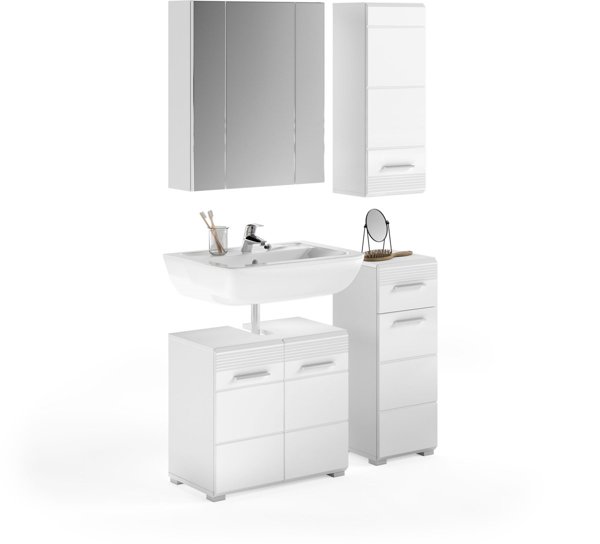 xonox.home badkamermeubel Linus wit imitatie 106x182x34 cm