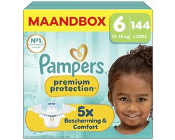 Pampers Premium Protection Maat 6, 144 Luiers, 13kg-18kg