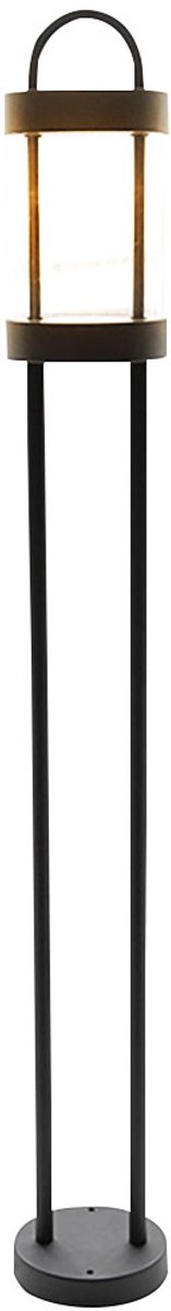 LED outdoor vloerlamp padlamp zwart tuinlamp terraslamp vloerlamp, metaal, 8W 855lm warm wit, DxH 12,5 x 100 cm
