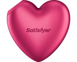 Satisfyer Cutie Heart | hartvormige drukgolfvibrator met Vibration & 2 losse motoren | 11 drukgolven & 12 standen | siliconen | waterdicht (IPX6) | werkt op batterijen