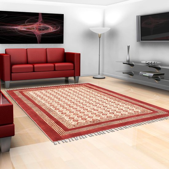 Relax Oslo Vloerkleed Laagpolig Tapijt Beige - 200x290 CM | Leen Bakker