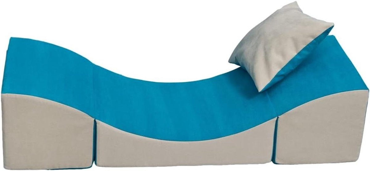Kindertafel Ligstoel Kruk - Kindermeubel Zitkubus - Spelen en Rusten - Ergonomisch Gevormd - 40 x 40 x 60 cm