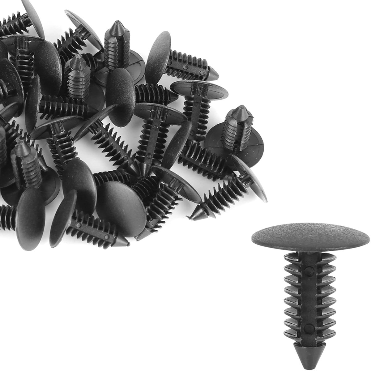 Dailygoods- Autobevestiging Universeel - Klinknagels - 30 Sets - 8 mm Gat - Kunststof - Schokbestendig - Kopdiameter 18 mm