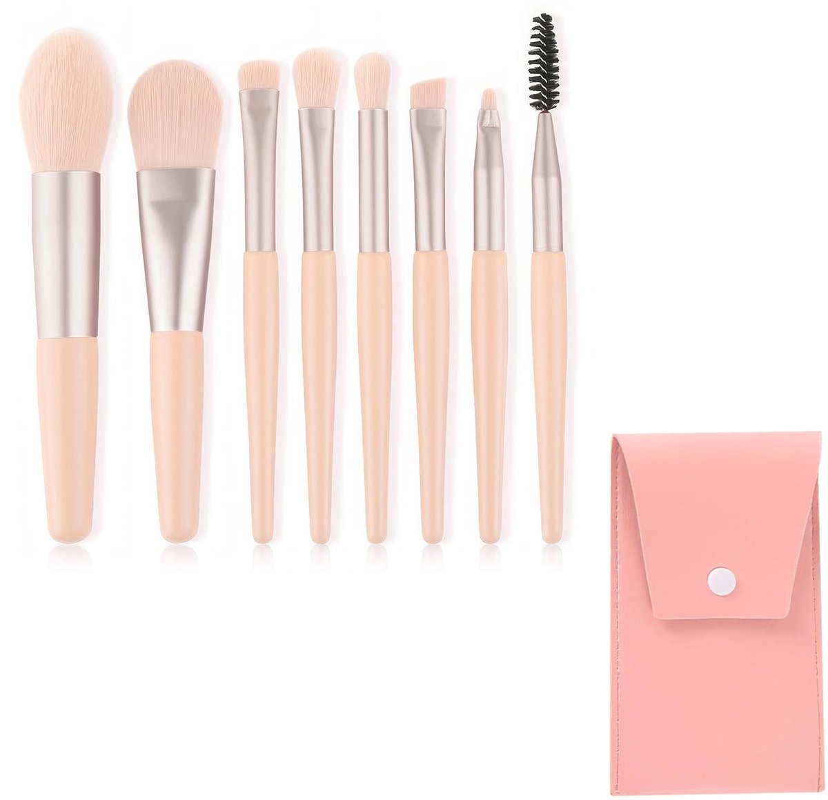 Dailygoods- Make-upkwasten Set 8 Stuks - Professionele Make-upkwasten - Oogschaduw/Concealer - Vloeibare Foundationkwast - Zachte Kunstvezels - Huidvriendelijk - Make-upborstels