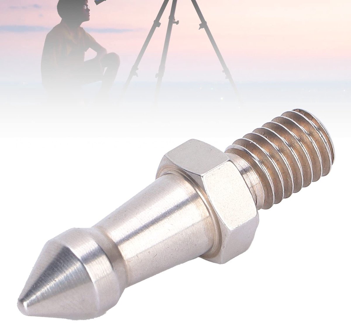 Dailygoods- Camera Statief Spikes Roestvrij Staal - M8 Draad - Afneembare Spikes - Verhoogde Stabiliteit - Duurzaam - Weerstand Tegen Roest - Statiefspikes
