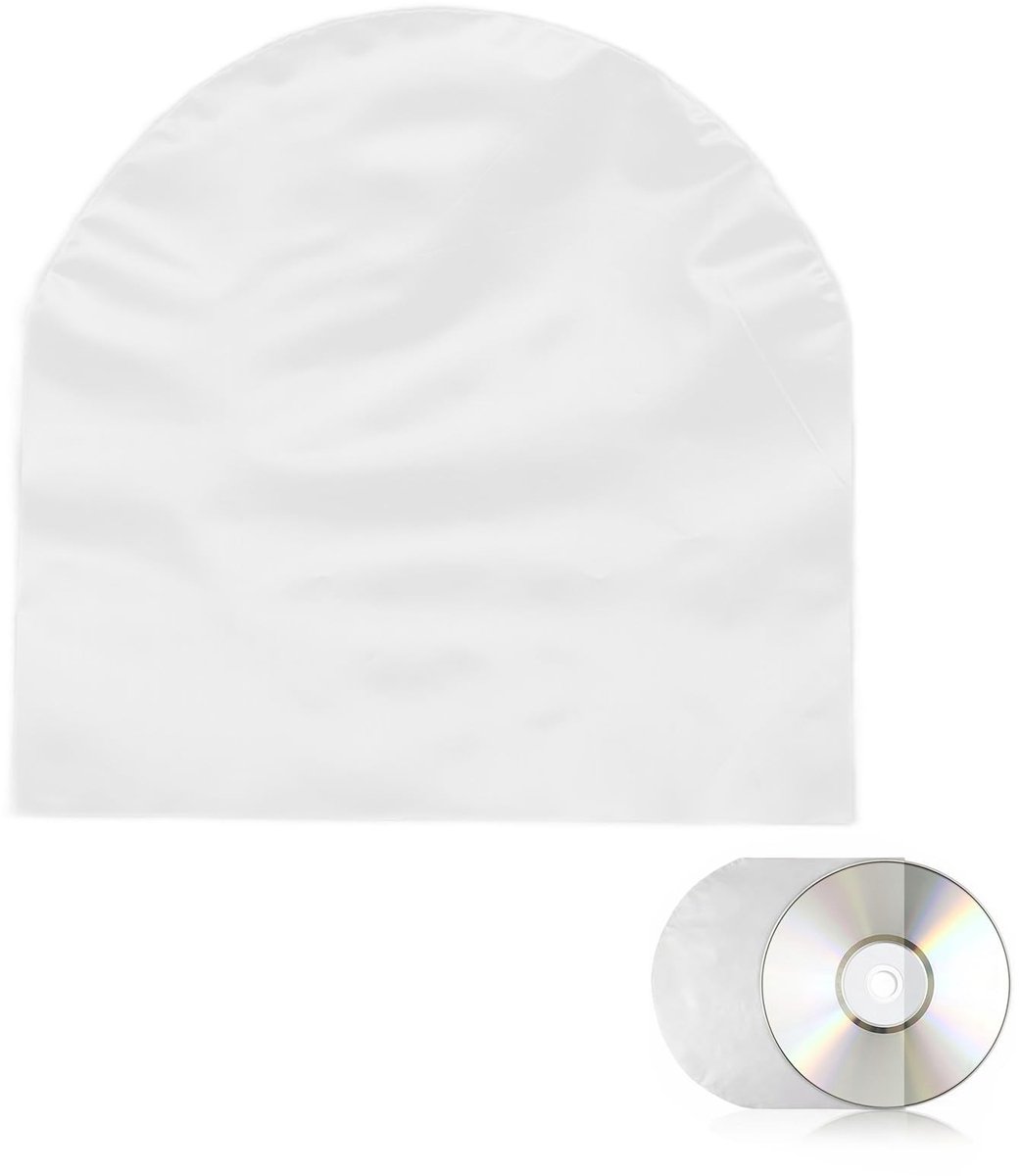Dailygoods- CD Sleeve 100 Stuks - Transparante Hoesjes - CD Hoesjes - DVD Hoesjes - Opbergsysteem - Bescherming tegen Stof en Vloeistoffen - Cd Hoes