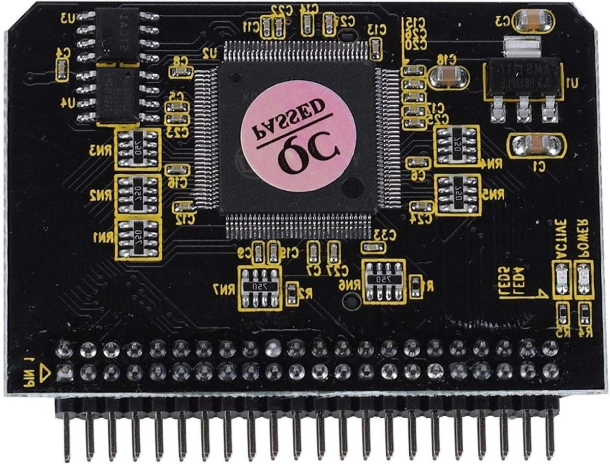 SD Naar IDE Adapter, SD Naar IDE 44Pin Male Adapter Ondersteuning 8-64GB SD-kaart, SDHC, SDXC, MMC, TF,