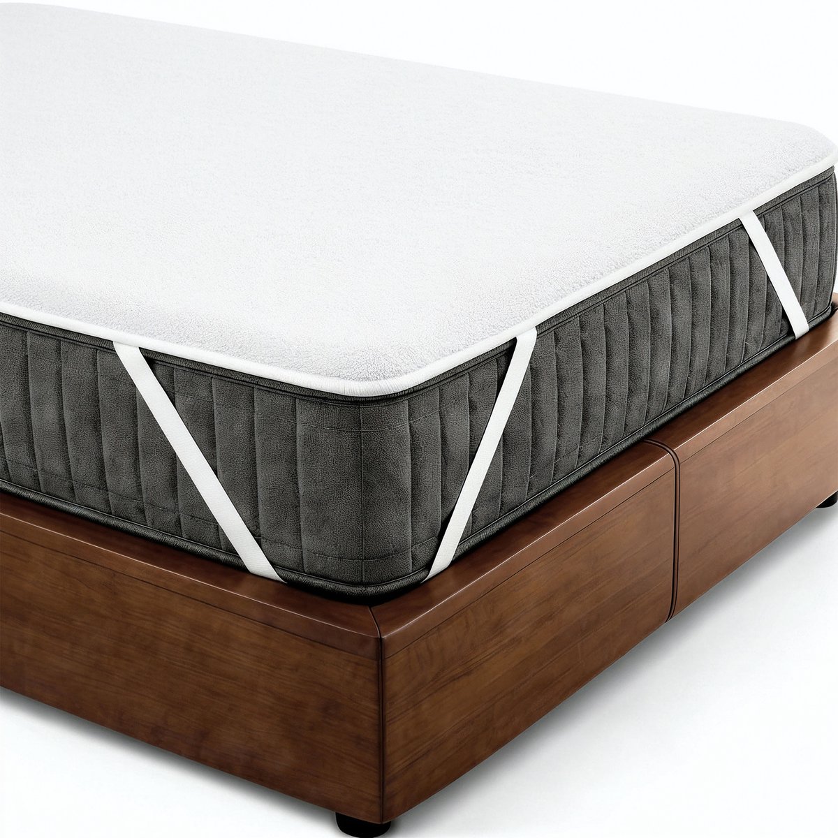 Lavea® Matrasbeschermer 160x200 cm – Waterdichte Matrashoes, Ademend Katoen-Polyester Mengsel, met 4 Elastische Hoeken, Hypoallergeen, Wasbaar en Duurzaam, Wit