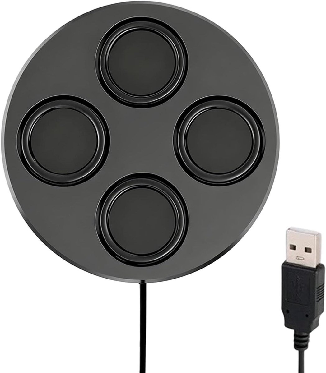 Draagbare Luidspreker - Stereo Speler - Meeslepend Geluid - Magnetische Grip - 4 x 14 x 4 cm - Zwart
