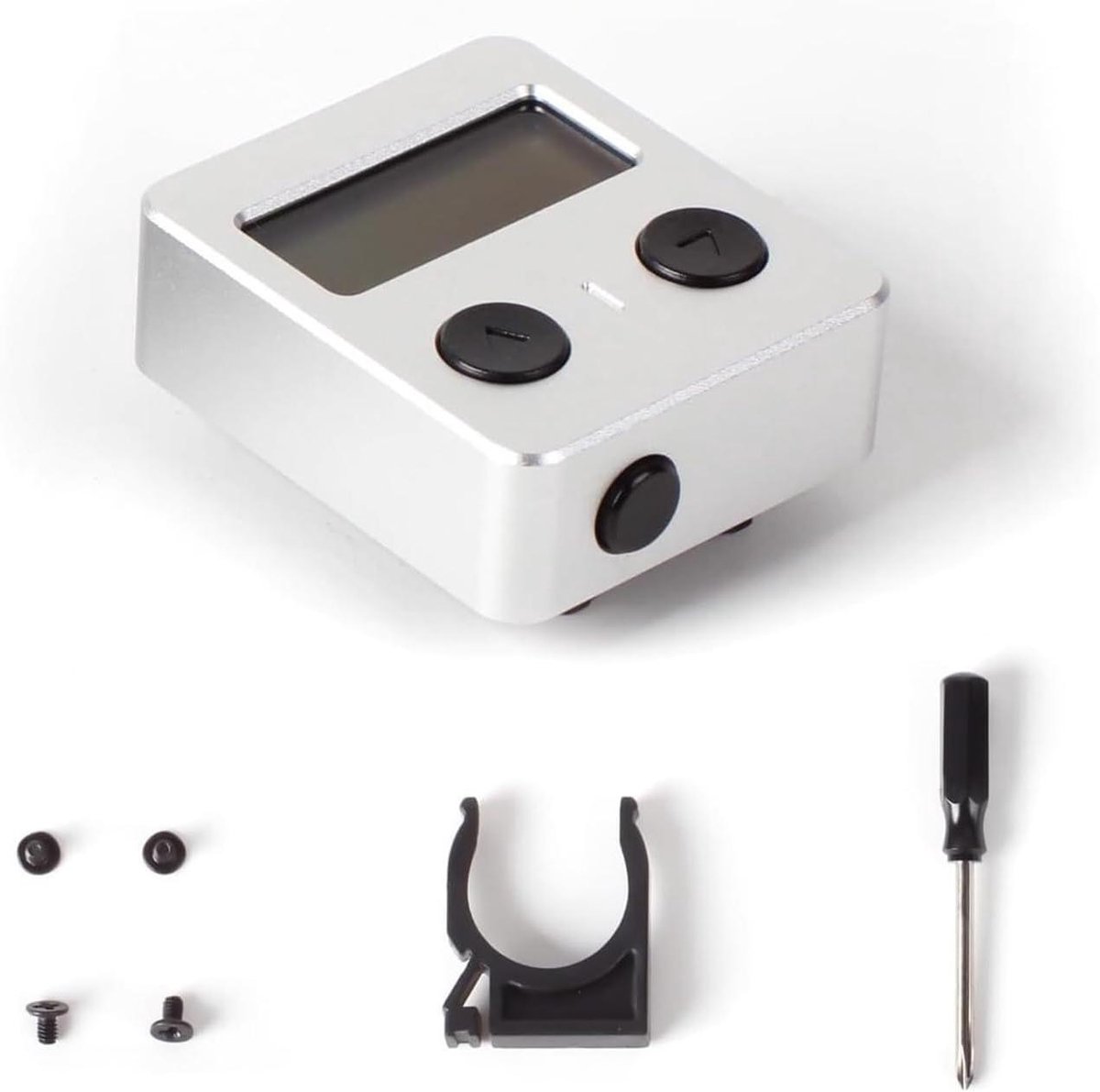 Camera Belichtingsmeter - Lichtmeter Fotografie - Nauwkeurig Meten - Verstelbare Bevestiging - 35 x 28 x 11.5 mm - Zilver Zwart