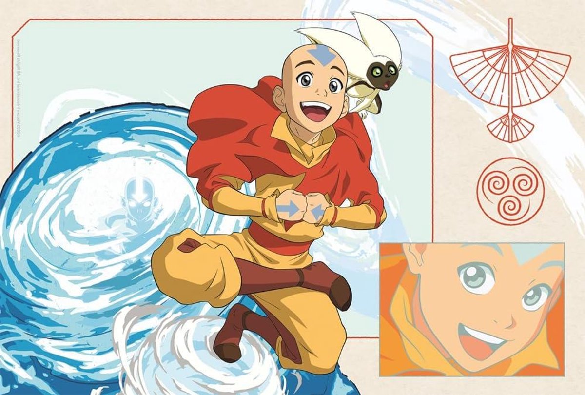 Schmidt Spiele 56554 Avatar, The Lord of Elementen, 100 stukjes kinderpuzzel van graspap, meerkleurig