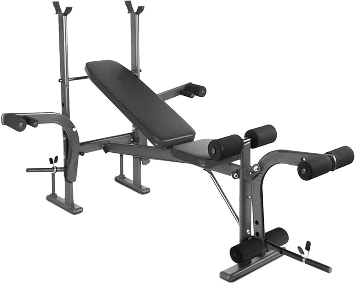 Halterbank Set - Fitness Bank - Kracht Training - All-in-One Apparaat - 170 cm Lengte - Zwart
