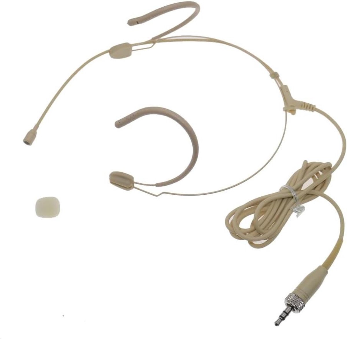 Headset Microfoon - Hoofdtelefoon Mic - Zingen Presenteren - Omnidirectioneel - 35mm Schroef - Beige
