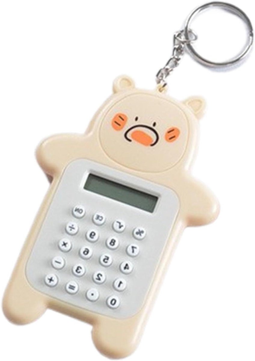 Handheld rekenmachine - klein transparant sleutelhanger wiskundig apparaat, lichtgewicht 30 g zakformaat hardware, duurzame schoolbriefpapier component | Decoratieve sleutelhanger accessoire voor