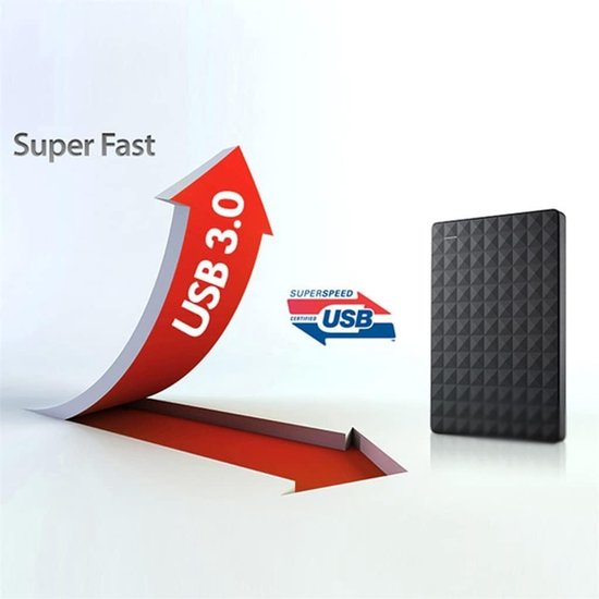 Externe Harde Schijf - Draagbare Opslag - Bestanden Opslaan - Plug and Play - 2TB - Zwart — afbeelding 2