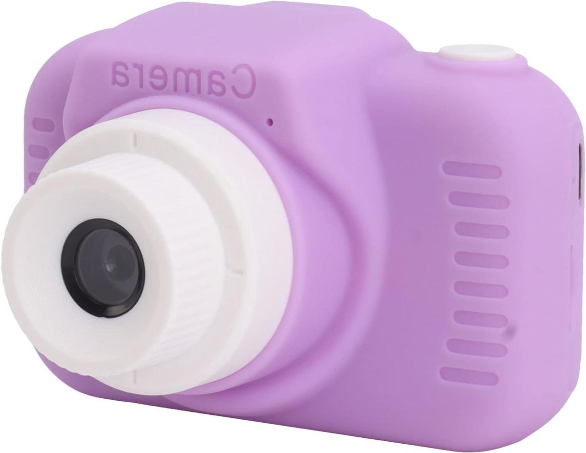 Digitale Camera - Kindercamcorder Speelgoed - Reizen Fotograferen - Dubbele Lens 8x Zoom - 32GB Kaart - Paars