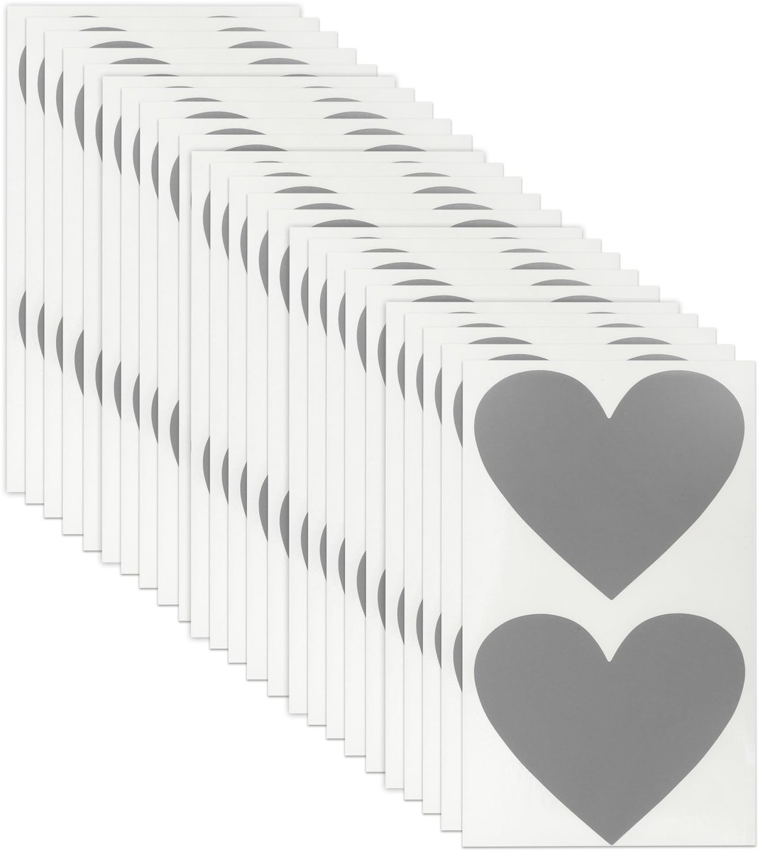Dailygoods- Krasstickers Set van 50 Stuks - Krasetiketten - Hart-Kraskaartstickers - Verrassingselement - 70 x 60 mm - Interactieve Geschenken - Kraskaarten
