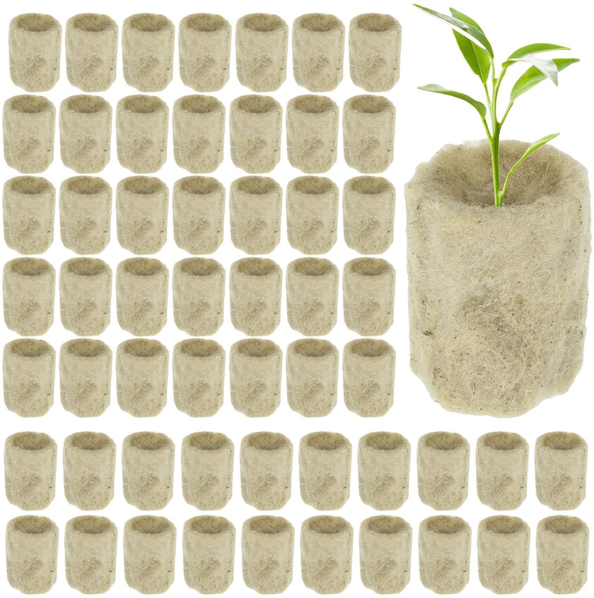 Dailygoods- Steenwol Kubussen 100 Stuks - 25 x 25 x 40 mm - Hydrocultuur - Plantenvermeerdering - Snelle Wortelgroei - Optimale Teelt - Kweekblok