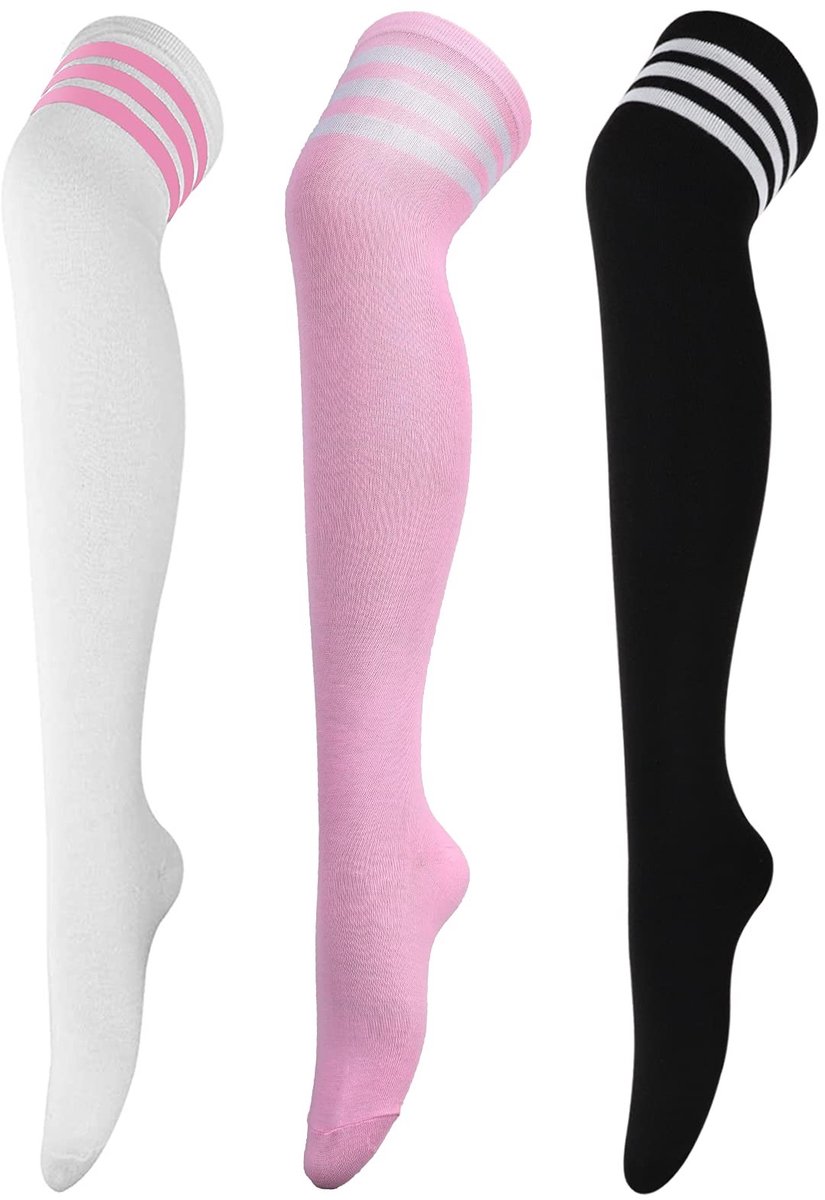 Dailygoods- Overknee Sokken - Zachte Polykatoenmix - Goede Elasticiteit - Comfortabele Pasvorm - Maximaal 38 cm Omtrek - Lengte 46 cm - Kniekousen